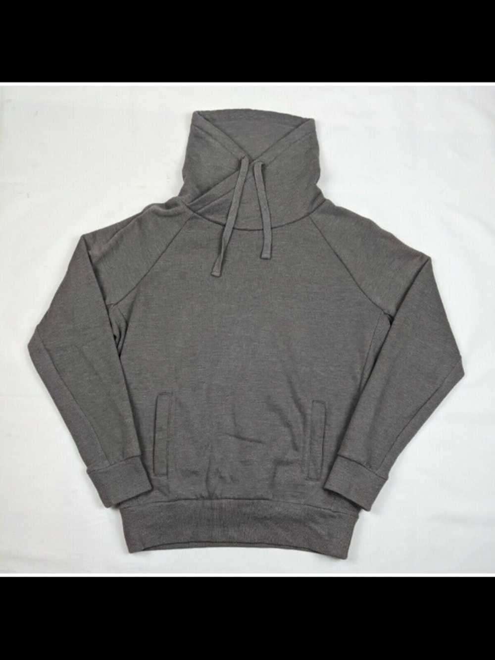 Prana Men's Gray High-Neck Drawcord Sweatshirt
